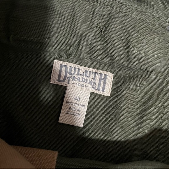 Duluth Flex Fire Hose Men's Olive Cargo Shorts Heavy Canvas Workwear Durable 48 - Picture 5 of 8